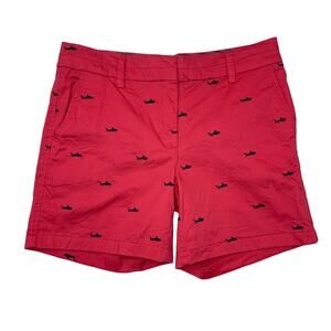 BRITISH KHAKI Pink Bermuda Shorts Navy Sharks Size 4